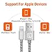 【Apple MFI Certified】Apple iPhone Charger Cable,TORRAS 3.3Ft Braided iPhone Charging Cord USB Charging Apple Cable Lightning Connector for iPhone 7 6 6s plus 5s,iPad Air Mini,iPod Nano -Silver