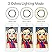Selfie Ring Light with Cell Phone Holder and Microphone Holder for Live Stream, Flexible Phone Clip Holder with 3 Light Mode & 10 Level Brightness, LED Desk Lamp for Makeup, Recording, Video Calls