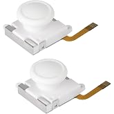 Ceozon Hall Effect Joystick Hall Electromagnetic Joystick Replacement Thumb Grips Accessories Compatible with Joy Con, Switch NS, Switch Lite/OLED Controller White