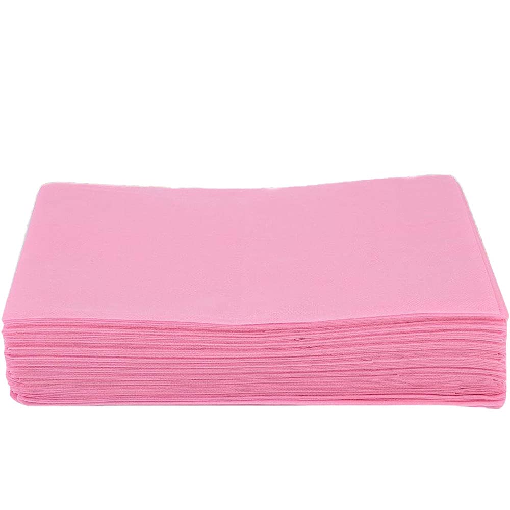 ANCLLO 20Pcs Massage Table Sheets Non-Woven Bed Sheet Waterproof and Oil-proof Bed Cover for Beauty Salon SPA Tattoo Massage Table Hotels (Pink)