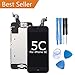 IbayeLCD Display Touch Screen Digitizer Glass Lens Assembly Camera and Home Button Repair Replacement with Tools for iPhone 5C Black