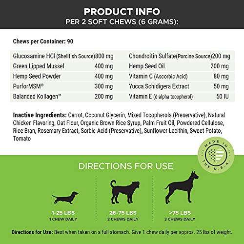 pethonesty hemp mobility snacks