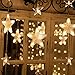 Star Curtain String Lights,144 LED Window String Lights 8 Strings with 8 Flashing Modes RF Remote Timer Decoration for Indoor, Outdoor, Christmas, Wedding, Party, Home, Patio Lawn, 6.5ft x 4.9ft (LxW)