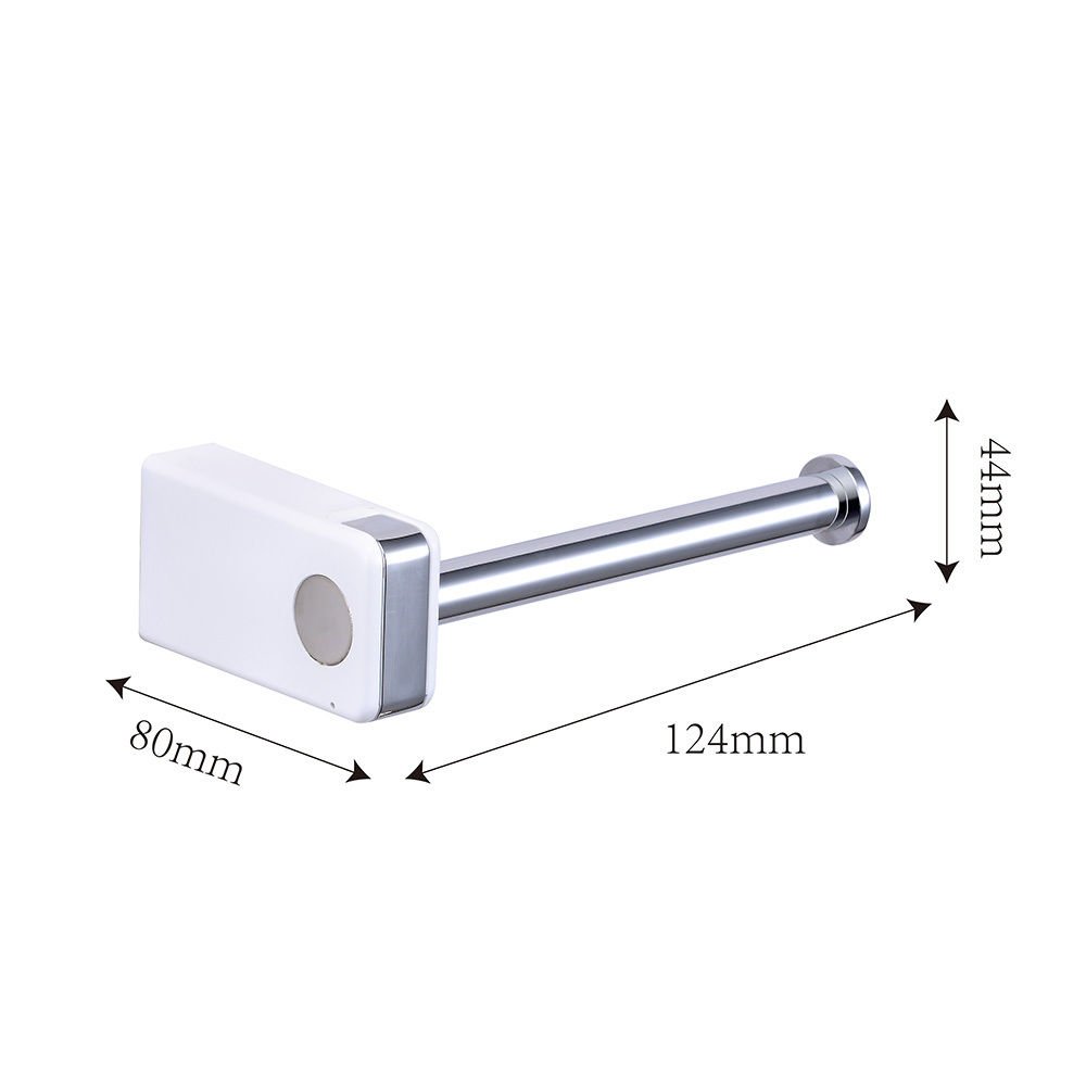 CRW Chrome Bathroom Toilet Paper Roll Holder Tissue Hanger with Towel Robe Hook