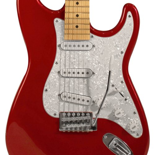 image for Sawtooth ST-ES-CARP Candy Apple Red Electric Guitar with Pearl White P