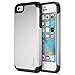 Trianium iPhone SE Case (2016 Edition), [Protak Series] Ultra Protective Bumper Dual Layer + Shock-Absorbing Cover for Apple iPhone SE & iPhone 5S & iPhone 5 - Silver