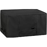 NettyPro Deck Box Cover Outdoor Waterproof Storage Bench Cover for Rectangular Deck Box, 46 x 24 x 22 inch, Black