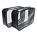 2-Pack TSA Approved Airline Compliant Carry On Travel Toiletry Clear Zipper Plastic Small Bag For Liquid Bottles Airplane Flight Backpack Luggage Men Women