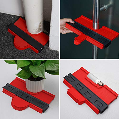 2 Pack Wider Contour Gauge,Profile Gauges Plastic Contour Duplications Gauge Copy Irregular Shapes Measuring for Corners and Contoured,10 Inch widen and 5 Inch