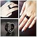 King Will BASIC 10mm Black Titanium Wedding Ring Brushed Center Engagement Band Comfort Fit
