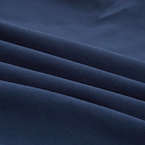 Word of Dream Brushed Microfiber Duvet Cover Set - Lightweight and Soft - Full/Queen, Navy
