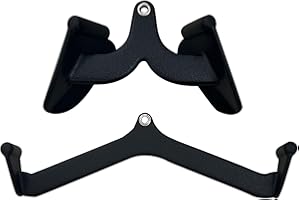 BLUSLM LAT Pulldown Attachments, LAT Bar Cable Machine Attachment,T-bar V-bar, LAT Pull Down Bars, Back Tricep Bar Strength Training Handle for Home Gym Fitness