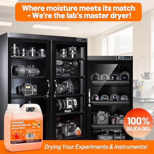 Perles Déshydratantes de Silice Orange 907G, Perles Gel Silice Indicatorices Réutilisables, Perles Déshydratantes de 3-5mm pour Filament 3D & Appareils Électroniques (10 Sacs Organza Inclus)