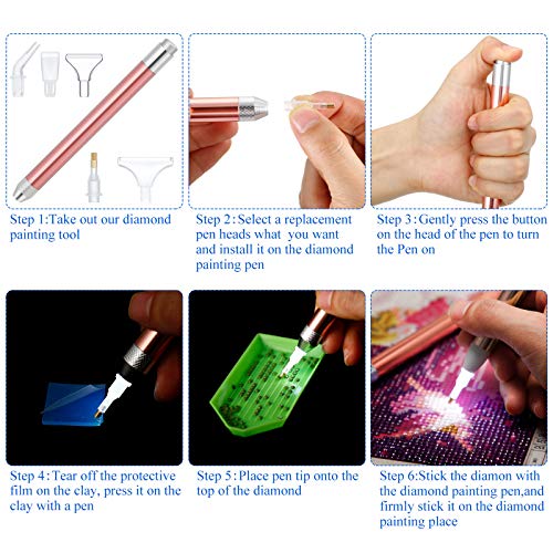 Diamond Painting Pen With Light Outus 6-Piece LED Diamond Painting