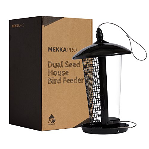 MEKKAPRO Dual Outdoor Hanging Wild Bird Seed Feeder, Weather-Proof, Birds in Your Backyard - Thumbnail 7