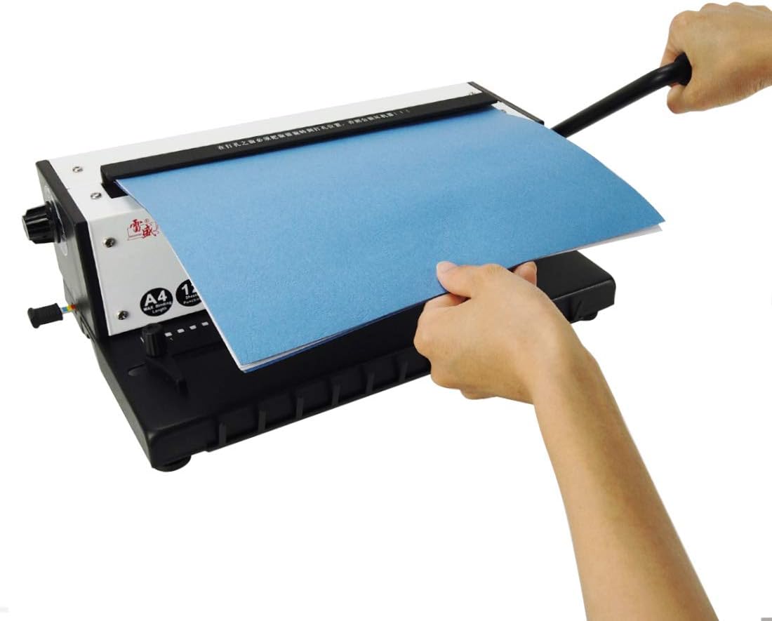 Rayson TD1202 Binding Machine, 3:1 Pitch Wire Binding Machine, Punch 10 Sheets/Bind 120 Sheets with Sturdy Metal Construction : Office Products