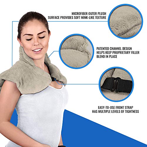 Large Microwavable Heating Pad for Neck and Shoulders 5 Lb. Heavy