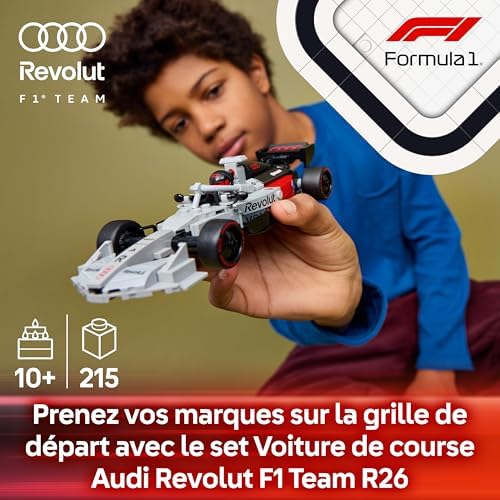 Speed Champions Voiture de Course Audi Revolut F1 Team R26 - Jouet - Maquette avec Minifigurine Collector de Pilote - Cadeau d'anniversaire pour Garçon 10 Ans & Ado Fan de Sport Automobile 77259