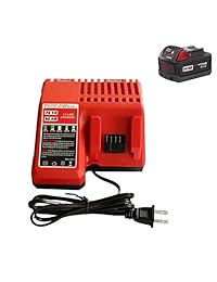 heartte 18 V Iones de litio Cargador de batería de repuesto para Milwaukee M18 48 11 1850 48 11 1852 48 2011, 1840 M18 48 11 1828 2763 20 2897 22 (hsc-m18)