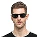 SOXICK Men's Polarized Sunglasses UV400 Retro Unbreakable Metal Driving Sunglasses (Black 3)