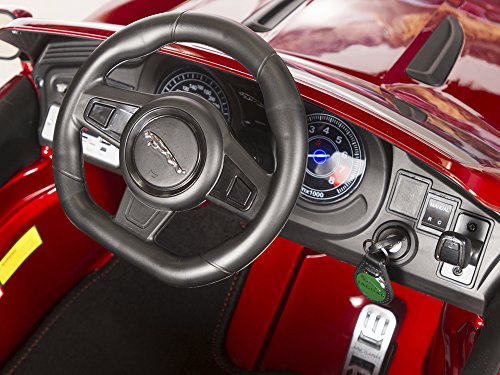 Jaguar Authorized Jaguar F-TYPE 12V Luxury Kids Ride On Car Battery Powered MP3 LED Door Open Kids Vehicle With Remote Control, Red - Thumbnail 7