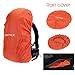 ONEPACK 70L Internal Frame Hiking Backpack with Rainfly (65+5L) Backpacking Bag with Waterproof Rain Cover for Outdoor Travel Winter Mountaineering Trekking Orange