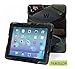 Travellor Ipad 2/3/4 Case Silicone Kid Proof Rainproof Sandproof Dust-Proof Shockproof Extreme Duty Dual Protective Back Cover with Kickstand and Sticker for Ipad 4/3/2 (Camo Black)