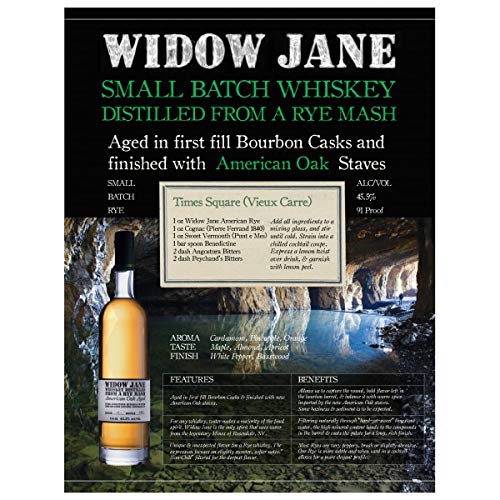 Widow Jane Rye Mash American Oak Aged 45,5% Vol. 0,7l – Bild 3