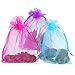 Mudder 50 Pieces 4 by 6 Inch Organza Gift Bags Drawstring Jewelry Pouches Wedding Party Favor Bags (Multicolor)
