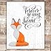 Fox Wall Art Prints (Set of 4) - Unframed - 8x10s | Woodland Nursery Decor | Room Decor Aesthetic | Farmhouse Decor | Living Room Decor for Animal Lovers