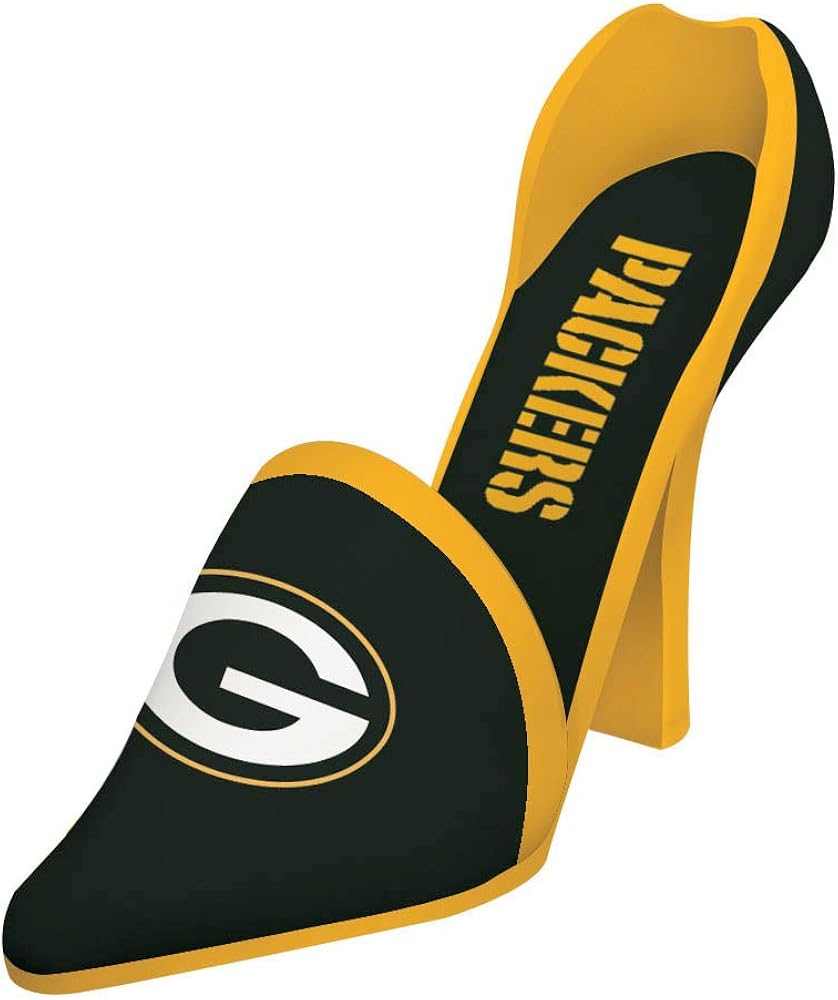 Amazon Com Team Sports America Nfl Green Bay Packers Decorative Shoe Wine Bottle Holder Small Multicolored Clothing