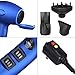 Negative Ionic Hair Dryer 1875W Ceramic Hair Blow Dryer DC Motor 2 Speed and 3 Heat Settings with Concentrator, Blue