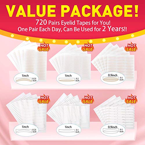 image for TailaiMei 1440 Pcs Natural Invisible One/Double Sided Eyelid Tape Stic