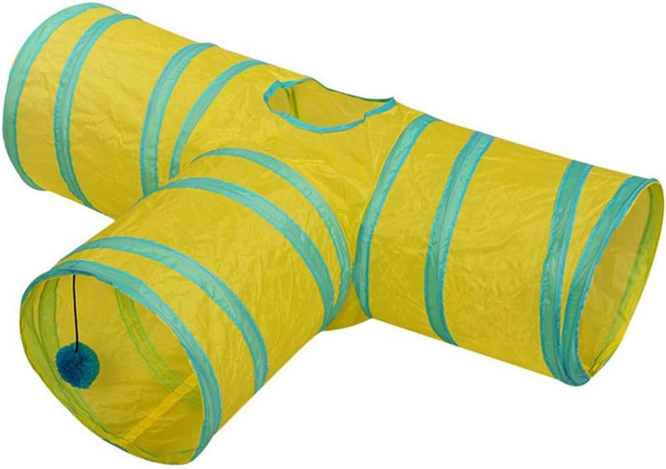 Kapokilly 4/3WegeKatzentunnel,Haustier Katze Tunnel YTyp Cat Tunnel