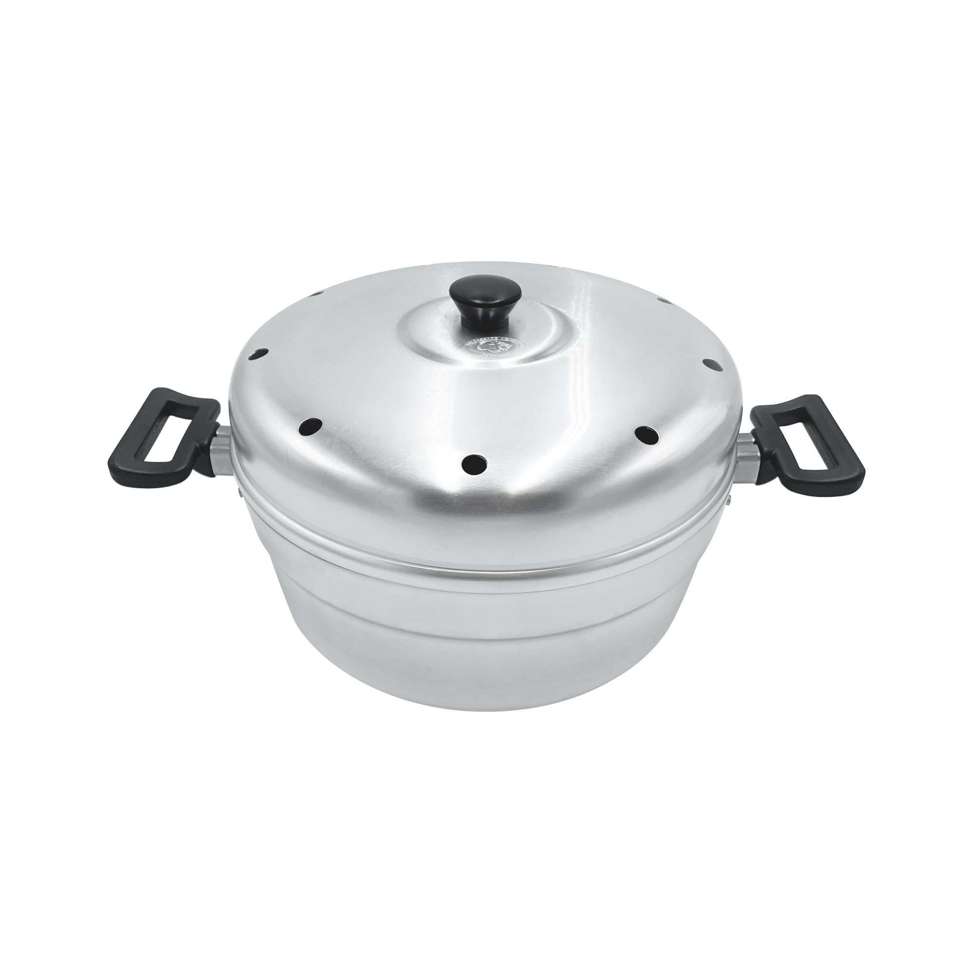 Pentole Agnelli FAMR8626 Nonna Aurelia oven for cakes in BLTF aluminum with lid and iron plate, silver, 26 cm