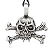 Dan's Jewelers Skull and Crossbones Pendant Necklace + Silver Plated Clasp, Fine Pewter Jewelry