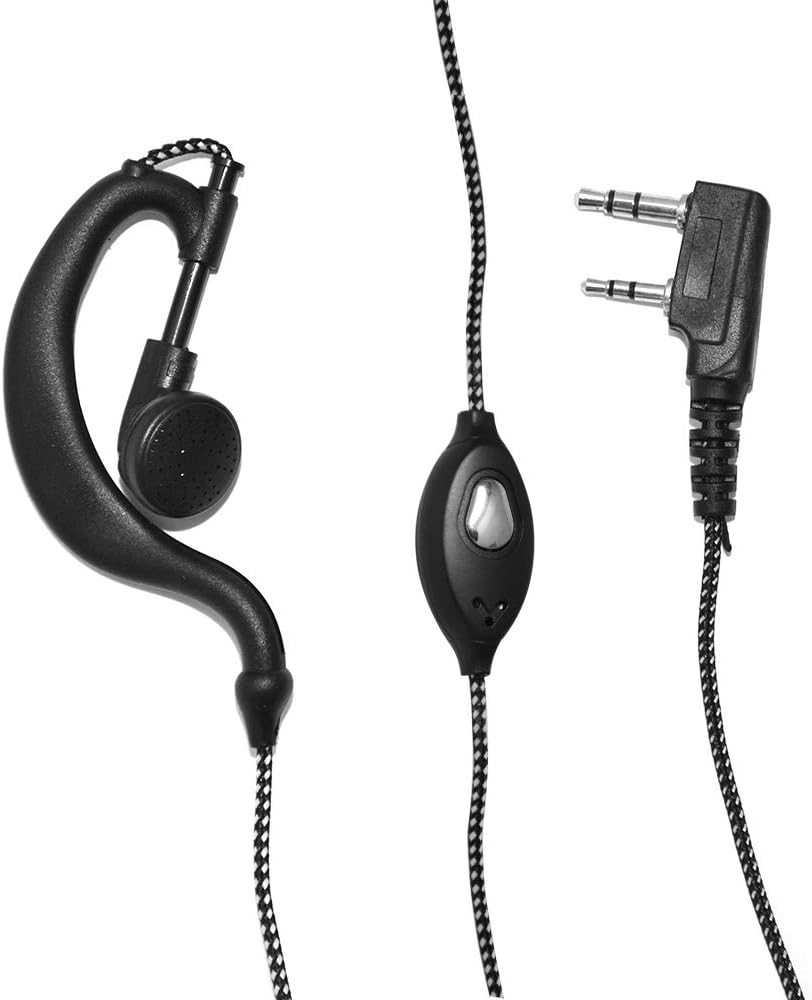 PNI Headset with microphone 2-pin HS81 compatible with CB Radio HP8001 and CB Radio Kenwood, Black - Image 3