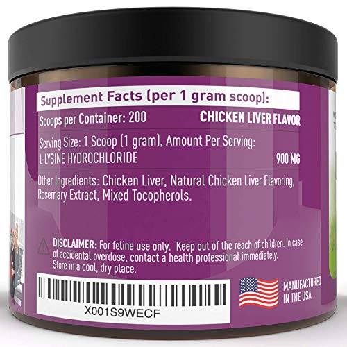 Lysine-for-Cats-L-Lysine-Powder-Cat-Supplements-900mg-200-Scoops-Llysine-Kitten-Cat-Immune-System-Support-Supplement-for-Cold-Sneezing-Eye-Health-Upper-Respiratory-Infection-Treatment-USA