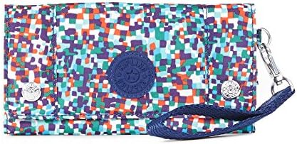 Kipling Women's Peyton Printed Wristlet Wallet One Size Cn Web Confetti Dream Blu