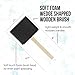 US Art Supply 3 inch Foam Sponge Wood Handle Paint Brush Set (Super Value Pack of 30 Brushes) - Lightweight, Durable and Great for Acrylics, Stains, Varnishes, Crafts, Art