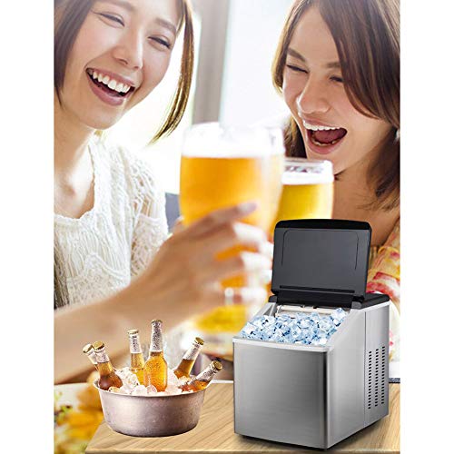FRIDGE Eiswürfelmaschine Eiswürfelbereiter 30kg Eiswürfel 24h Eismaschine 12Minuten Produktionszeit Mit 2.5L Wassertank… – Bild 4