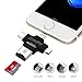 Micro SD Card Reader USB Adapter – Zonciny 4 in 1 USB Micro SD &TF Card Adapter for iPhone iPad Mac Android Type C and PC Support 8 GB to 256 GB