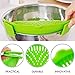 Silicone Clip On Strainer Colander Spout Kitchen Gadget Tool Food Drainer For Spaghetti, Pasta, Ground Beef, Universal Fit On All Pots and Bowls, Flexible and Small For Space Saving - Green