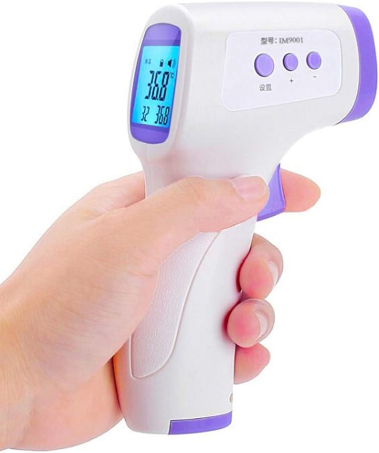 RXBFD Infrared Forehead Thermometer, Non-Contact Digital Temperature Gun with Alarm, for Human Body, Food, Indoor Temperature