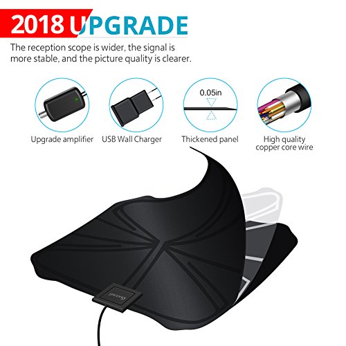 ?Updated 2018 Version? Professional TV Antenna-Indoor Digital HDTV Antennas Amplified 60-100 Mil - //coolthings.us