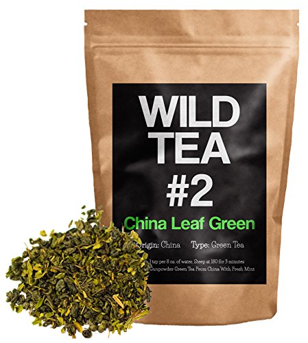 Wild Foods Green Tea with Spearmint, Gunpowder Chinese High-Grown Loose Leaf Tea (4 ounce)