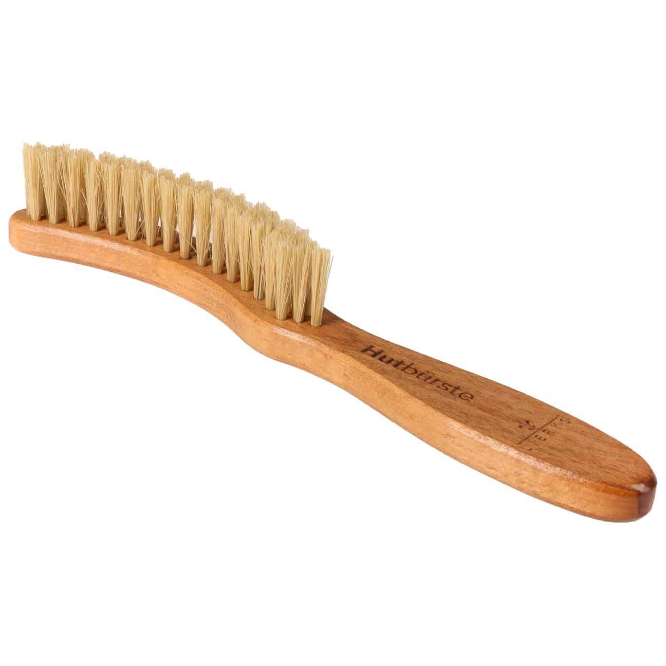 Lierys Hat Brush Felt Cleaning Wooden Brush Pig Bristles Ergonomic Handle Dry Cleaning