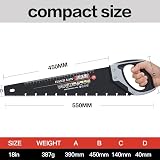 AIRAJ 450MM Hand Saw Pruning Saw Fine Cut Heavy Duty 45/90 Degree Handle view 2