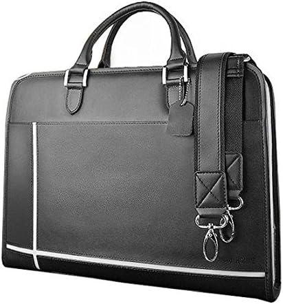 Amazon ビジネスバッグ メンズ サイズ対応 本革 ショルダー紐付き 黒 白 ノーブランド品 ビジネスバッグ