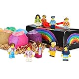 Bath Bombs For Kids With Surprise Toys Inside(My Mini World Minifigures),USA-6 Organic Large Ball Gift Set For Girls/Boys,Easter Eggs,Ultra Lush SPA Fizzy/Bubble Bath-Mom Best Gift for Kids (Male)